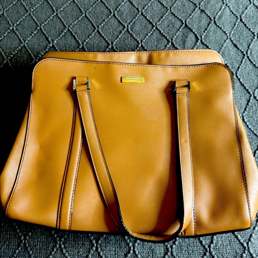 Kate Spade Brown Saffiano Leather Satchel